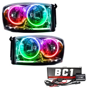 Dodge Ram Headlight Assembly - ORACLE Lighting - ColorSHIFT w/ BC1 Controller - `07-`08